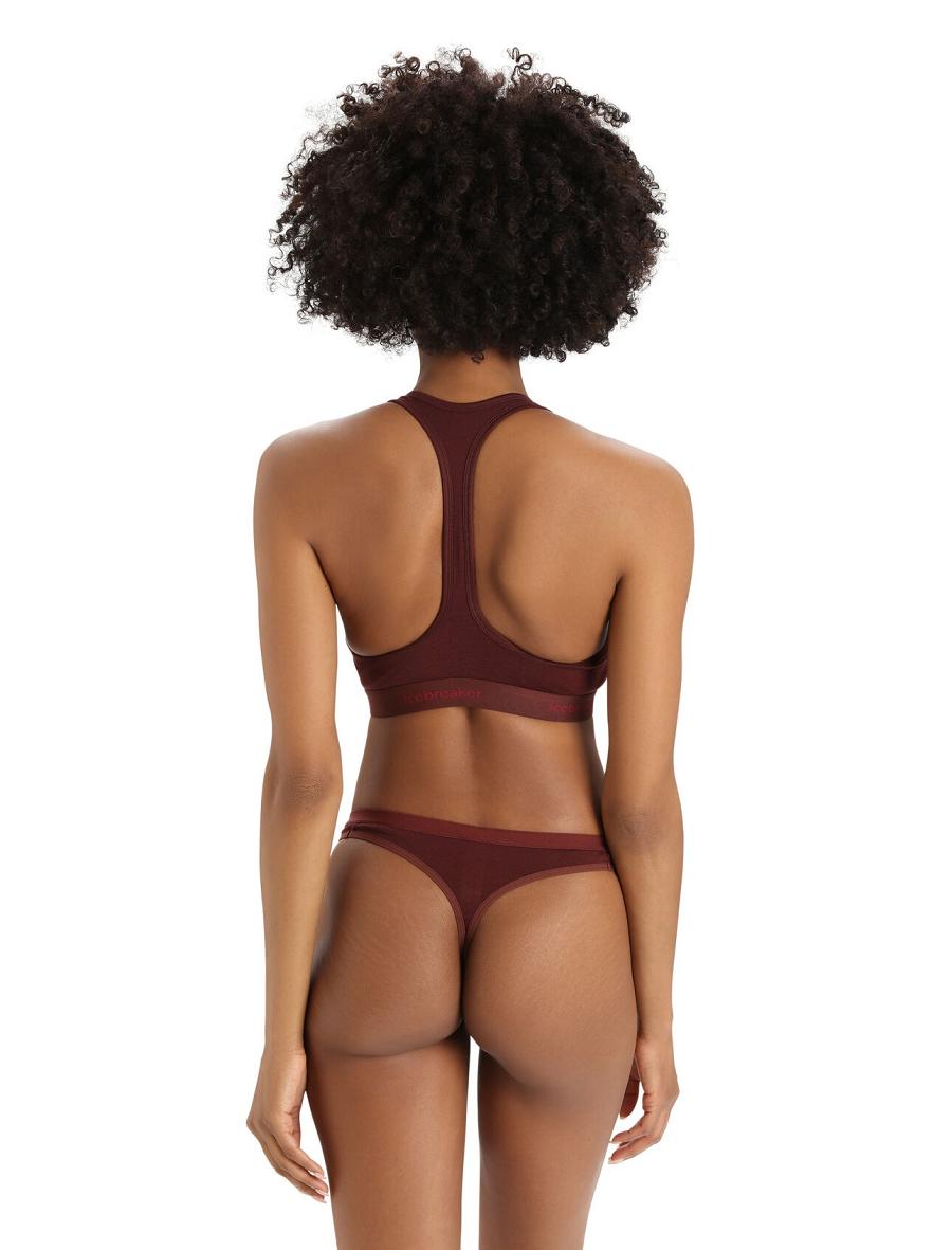 Soutien Gorge Icebreaker Merino Sprite Racerback Femme Rouge | FR 1813HAPK